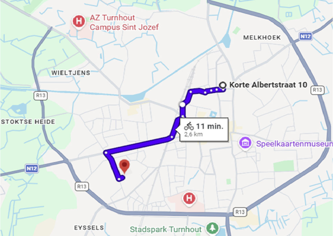 route naar kot